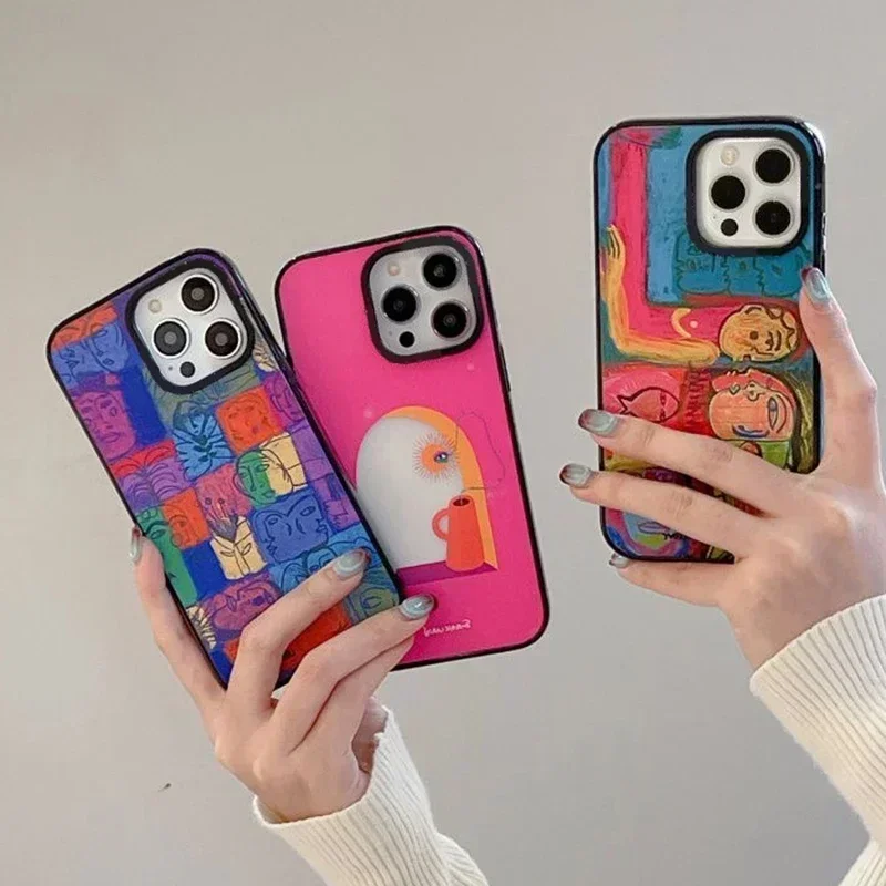 2.0 Acrylic Abstract Painting iPhone 11 12 13 14 15 Pro Max Case - Protective iPhone Case with MagSafe