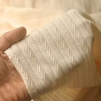 Leaf Jacquard Knit Fabric 1