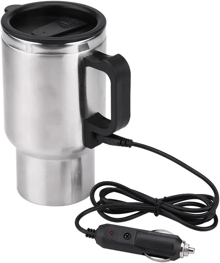 Heated Travel Mug,  Tea Kettle,   Mug, 12V 450ml  In  Stainless Steel Travel Heating Cup Coffee Tea  Cup Mug Travel  Kettle for 3