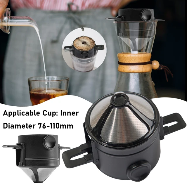 Pour Over Coffee Maker Home Coffee Filter Stainless Steel Coffee Dripper Easy To Clean for Travel Camping for Drip Coffee & Tea