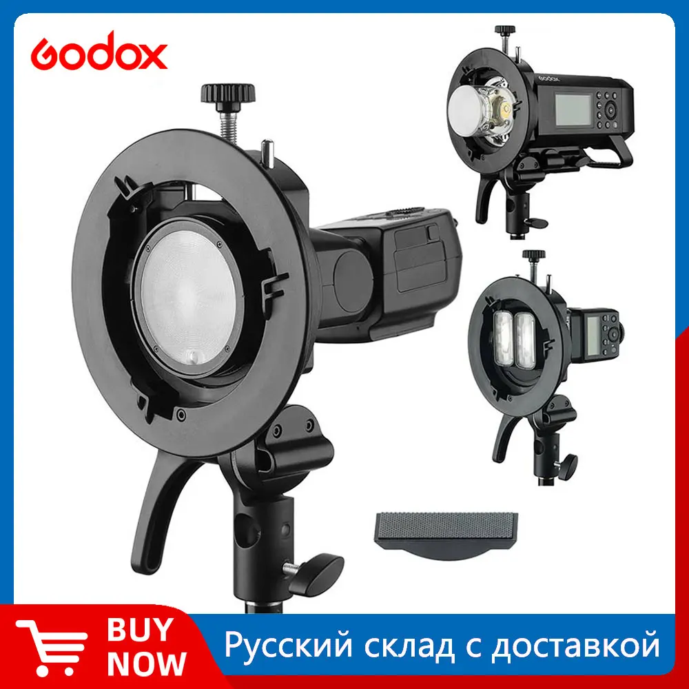 Godox-Support de flash de montage Bowens d'origine, support de type S, Godox V1, V860II, AD200, AD400PRO, Speedlite Flash, Snoot Softbox  44