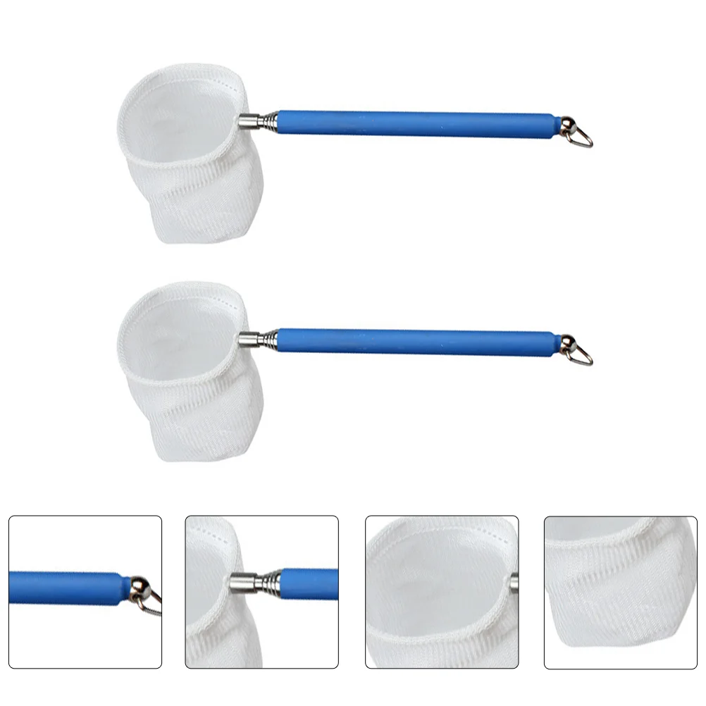 

2 Pcs Aquarium Fish Tank Small Fishing Net Fishnets Mesh Stainless Steel Durable