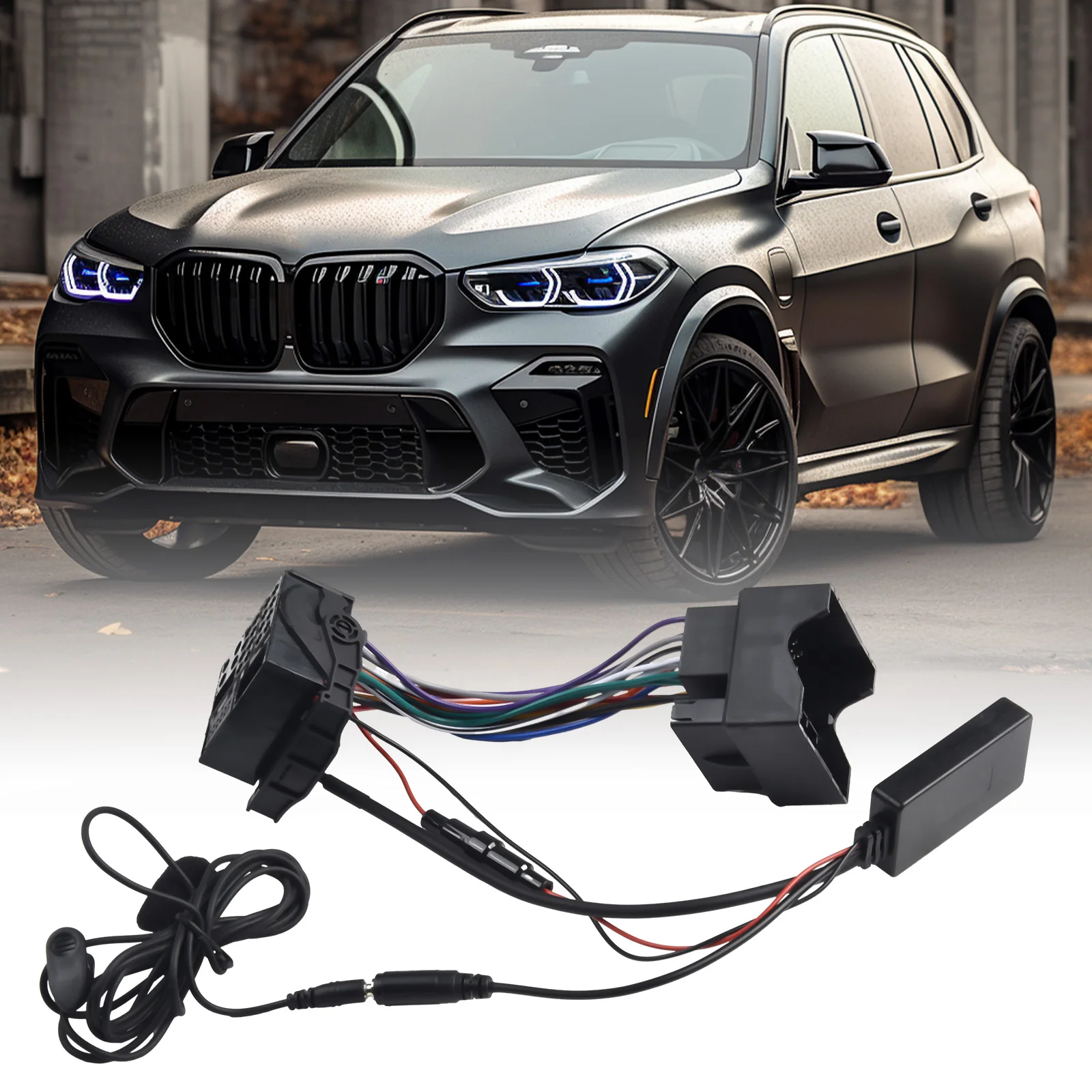 

For For BMW E83 For X3 Radio Bluetooth-compatible AUX IN Audio 12pin Cable Adapter 27CM Cable 5-12V Automobiles Parts