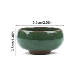 Charming Ice - Crack Glaze Ceramic Flower Planter for Home and Office Decor (Random Color)