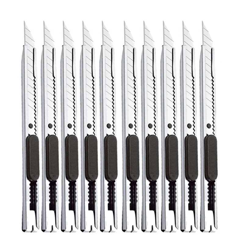 

100pcs/set Wholesale Utility Knife High Quality Sharp Utility Art Paper Cut Model DIY Office School Supplies Stationery Tools