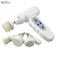 Home Use Skin Beauty Care TRASONIC MASSAGER+5in1 Electric Face Cleanser Rotary Facial Brush Cleansing Face Cleaner Scruber Brush 2