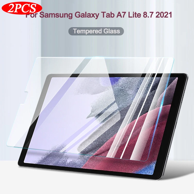 2pcs Tempered Glass For Samusng Galaxy Tab A7 Lite 8.7'' 2021 SM-T220 SM-T225 Tablet Screen Protector Premium 9H Glass Film