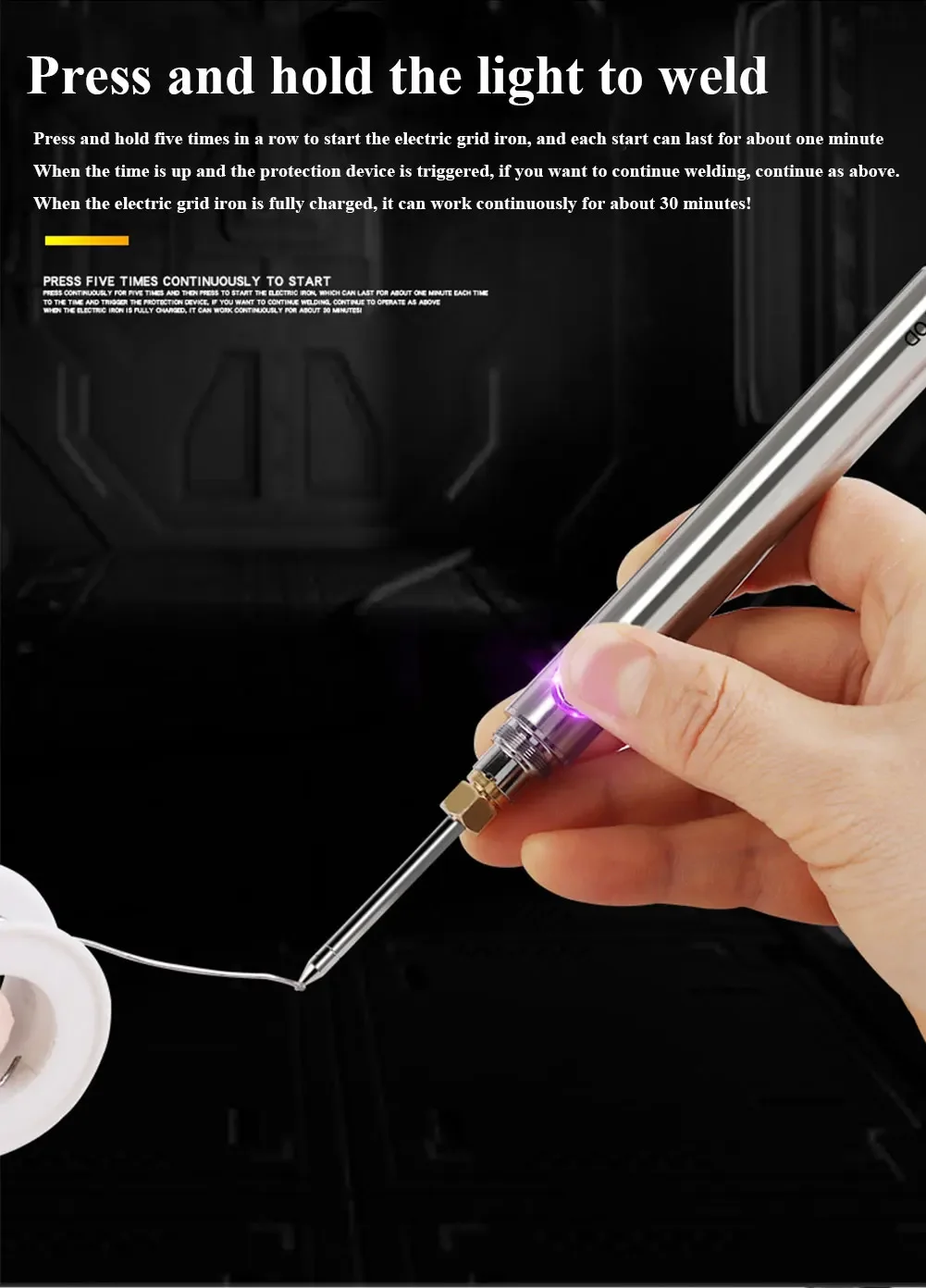 5V 8W USB Cordless Soldering Iron Tool Pen Portable Electric Powered Kit Rechargeable Temperature Adjustment Welding Gun Repair