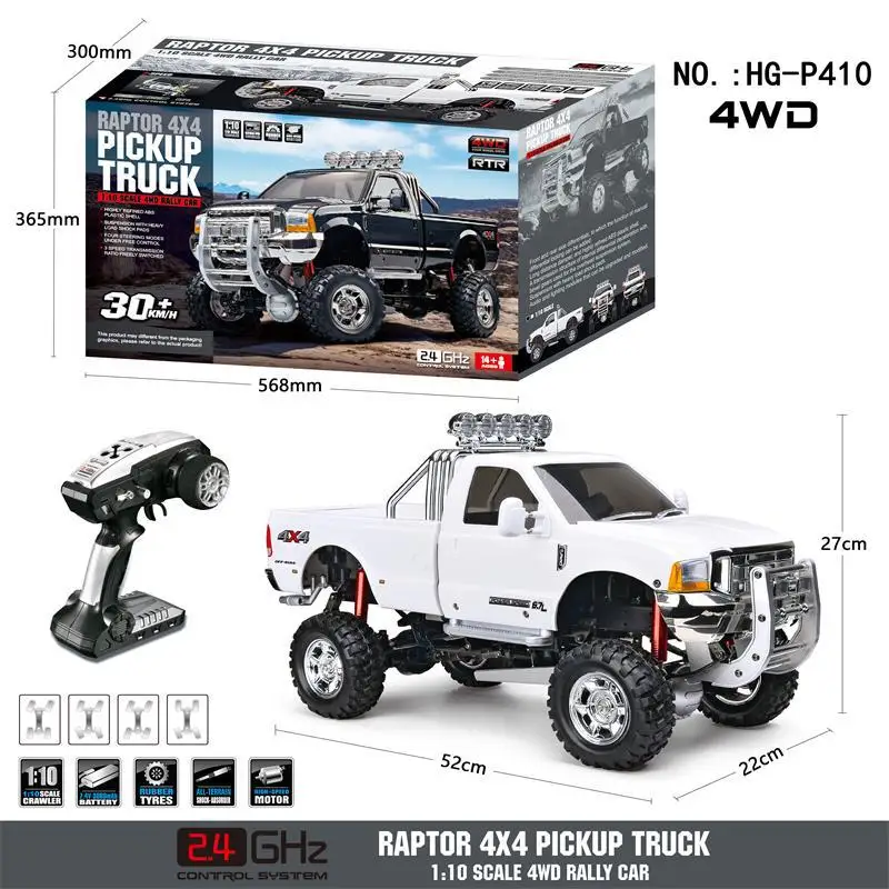 Hengguan 1/10 Raptor P410 4WD remote control car 2.4G truck high-end model RC Racing Crawler 2.4G Radio Motor ESC TH16938-SMT2 2
