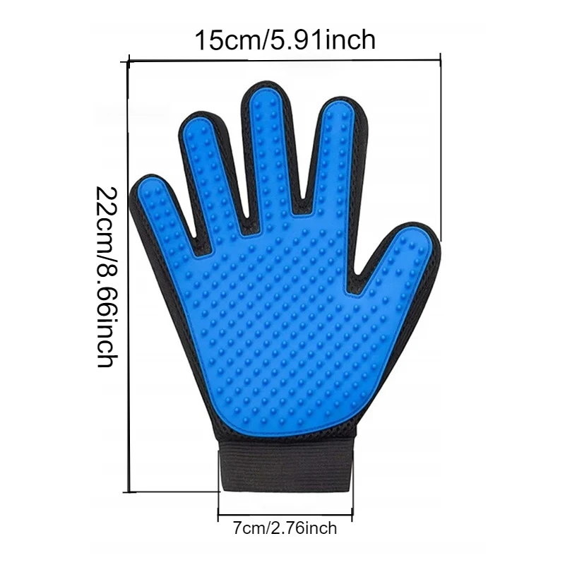 Pet grooming gloves Pet Glove Cat Grooming Glove Cat Hair Deshedding Brush Gloves Dog Comb for Cats Bath Hair Remover Clean Massage Brush for Animal