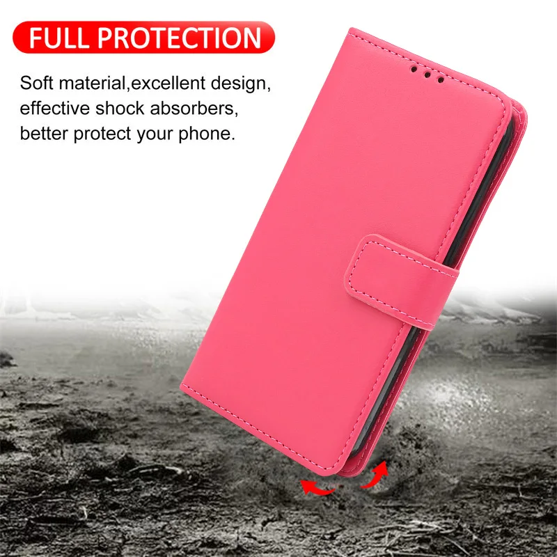 Luxury Leather Flip Wallet Phone Case with Card Holder and Holster