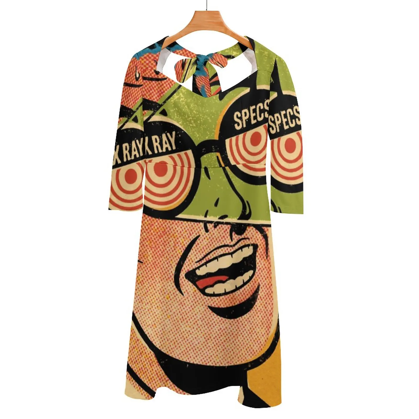 Lou Xray Specifiche Allacciatura Posteriore Backless Dress Donna Kawaii Square Collar Dress 6Xl Xray Specifiche Hypnotismo Hypnotest Novità Occhiali