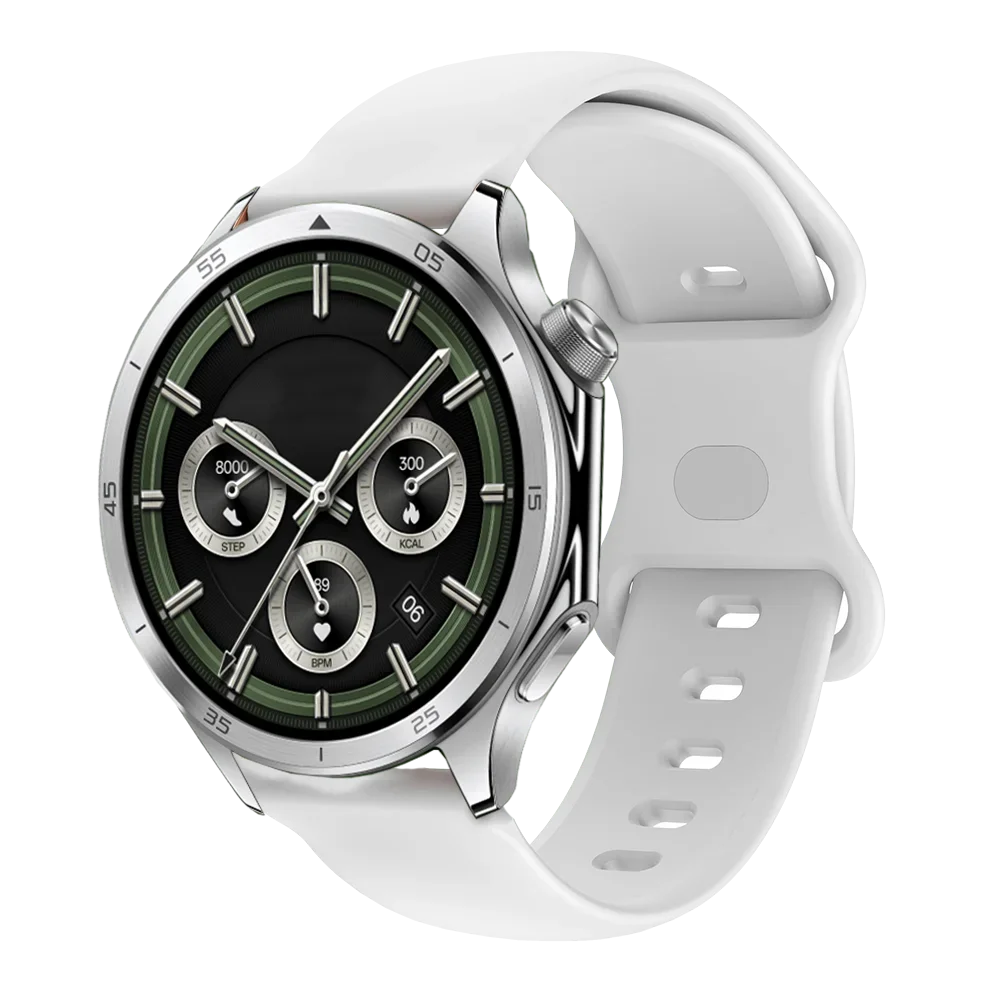 Universal 22mm Silicone Watchband with Butterfly Buckle - Unisex Adjustable Strap
