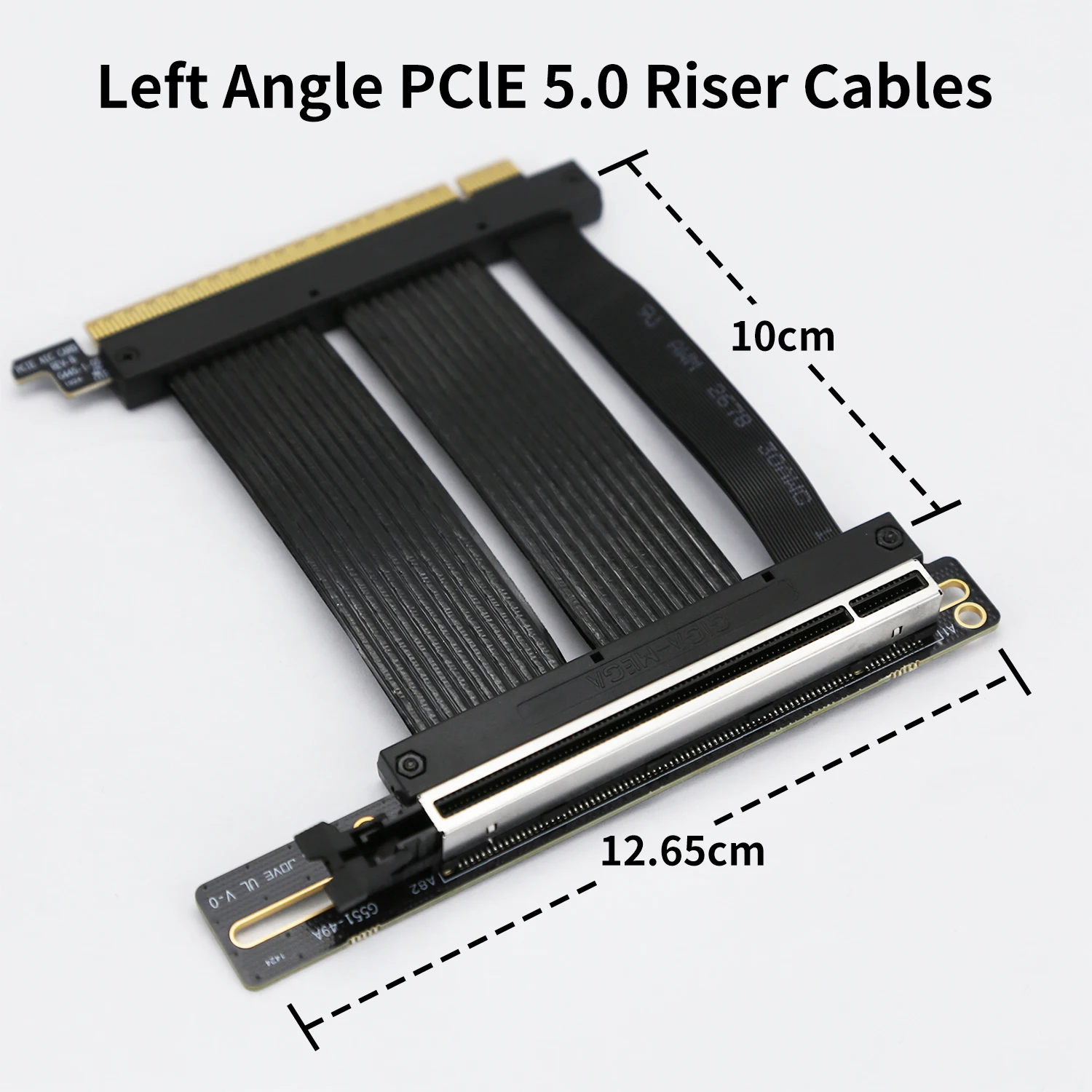 Left Angle PClE 4.0 Riser cable GPU vertical mount bracket PCI-E X16 Low loss high compatibility support ATX E-ATX case pcie riser cable