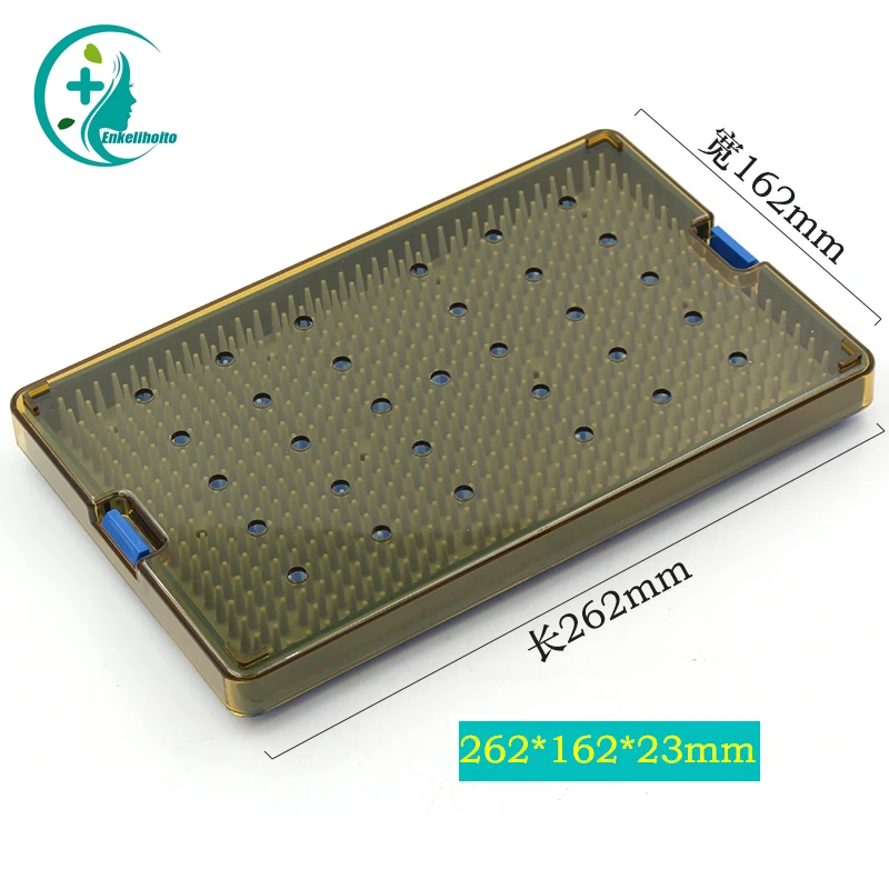 Sterilization Box 4 sizes available Sterilization Tray Case with Silicone Mat Sterilization Box Autoclavable Disinfection Box