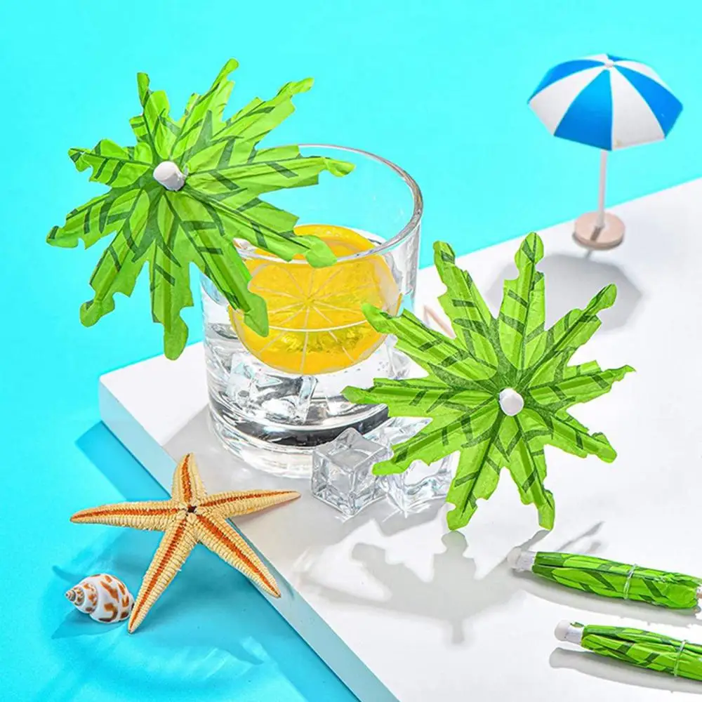Snacks Barbeque Toothpick Hawaii Disposable Tropical Cocktail Skewer Fancy Sticks Paper Umbrella Appetizers Picks