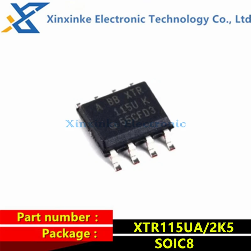 

XTR115UA/2K5 XTR115U SOIC-8 Sensor Interface 4-20mA Current Loop Transmitters Interface ICs Brand New Original