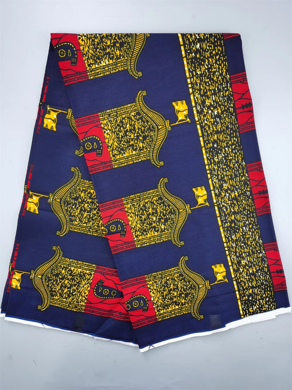 Authentic Wax Print Fabric African Dress Material 100% Cotton, 6 Yards