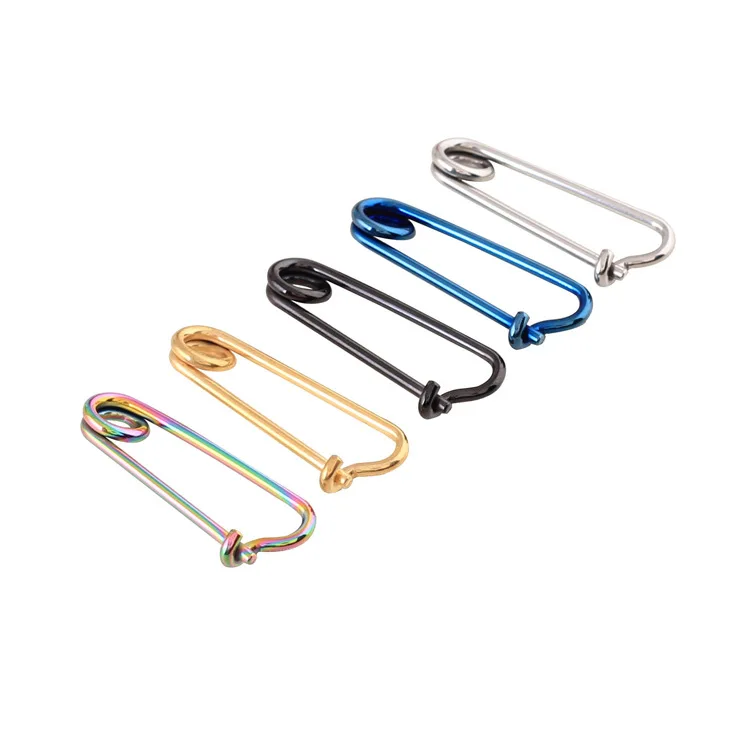 Модные женские и мужские серьги-клипсы в стиле панк золотого, черного и синего цветов с крестом из титановой искусственной бумаги, ювелирные изделия