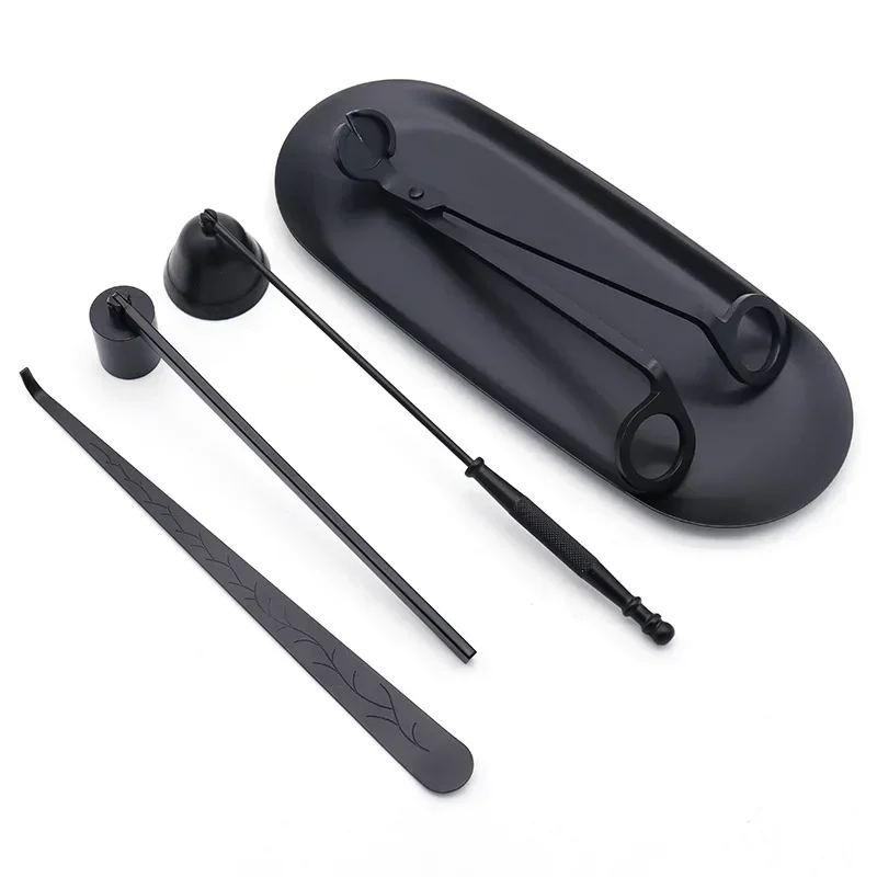 Candle Damper Candle Wick Trimmer Candle Snuffer Candle Extinguishing Tool Black Metal Candle Extinguisher Wick Trimming Scissors/hook/candle Tray/candle Nursing Tool