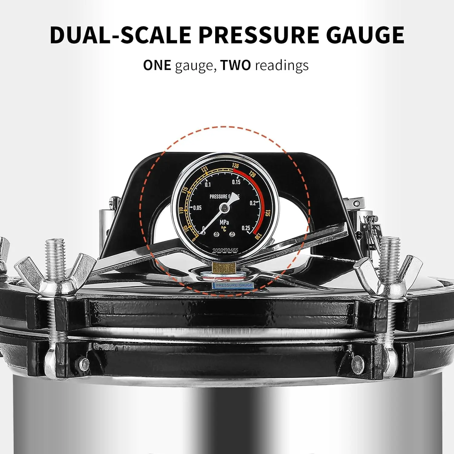 18L Electric Pressure Canner 19 QT Stainless Steel Portable Pressure Canner for Mushroom Growing, Jar Canning 1.2KW 1 2