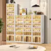 9-Tier  Shoe Rack Organizer for Closet  Plastic Shoe Shelf Collapsible Shoes Storage Box Clear Shoe Boxes Stackab 6