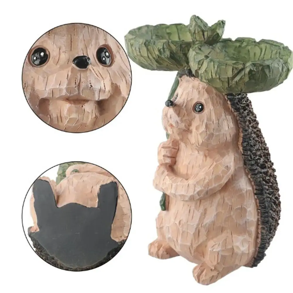 

Садовая статуя енот, полимер для ванны с птицами, уличное красивое украшение для дома, сада, кормушка для животных, украшение для птиц