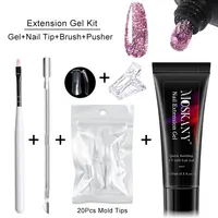 Poly Nail Gel Tool Kit For Semi Permanent  DIY Quick Extension Acrylic With Stainless Steel Dead Leather Push Manicure Set 1