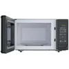 0.9 cubic foot matte black microwave oven with 6 quick setting menu options, easy to read LED display, and child safety lock 5