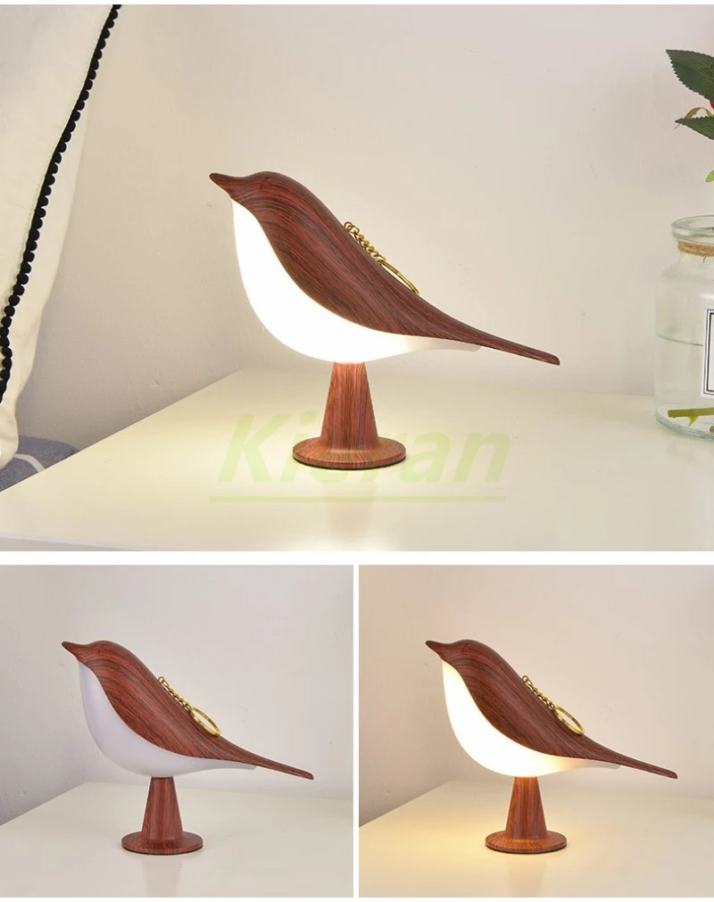 Nordic Modern Magpie Led Desk Light Bedroom Study Bedside Lamp Living Room Decorate Touch Bird Floor Lamps Car Aromatherapy Lamp