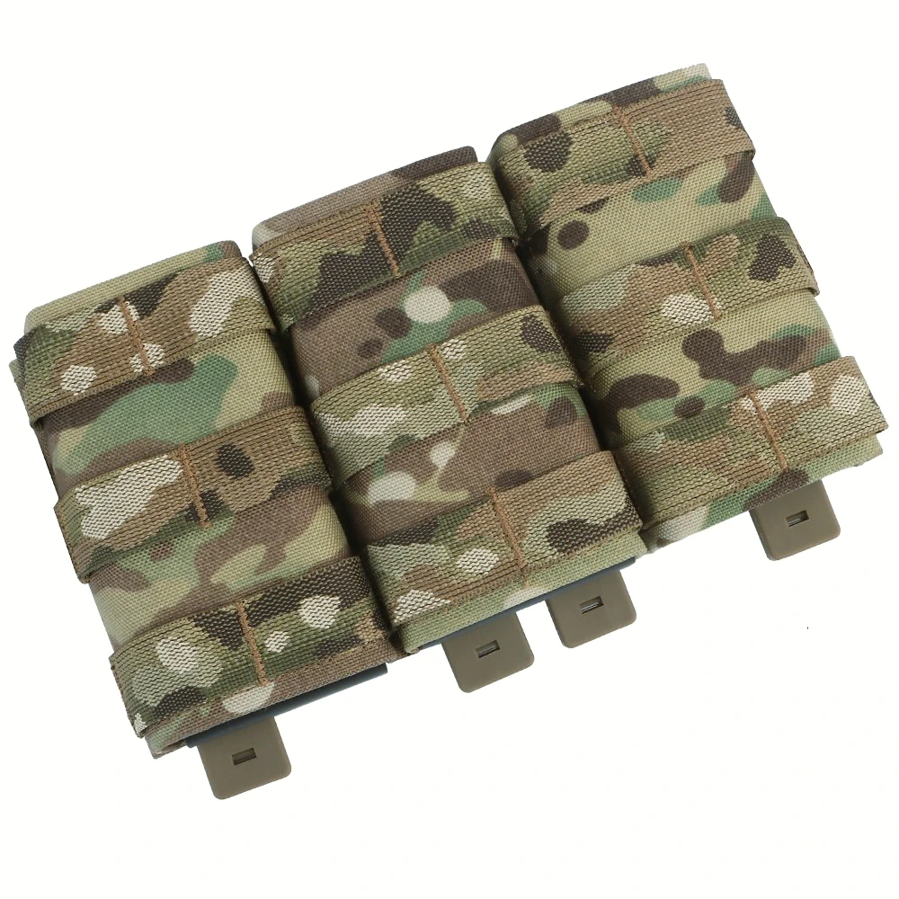 Tactifans Triple Tall 5.56 M4 KYWI Magazine Pouch Insert Open Malice Clip Strap 500D Nylon Tactical Hunting Airsoft Accessories
