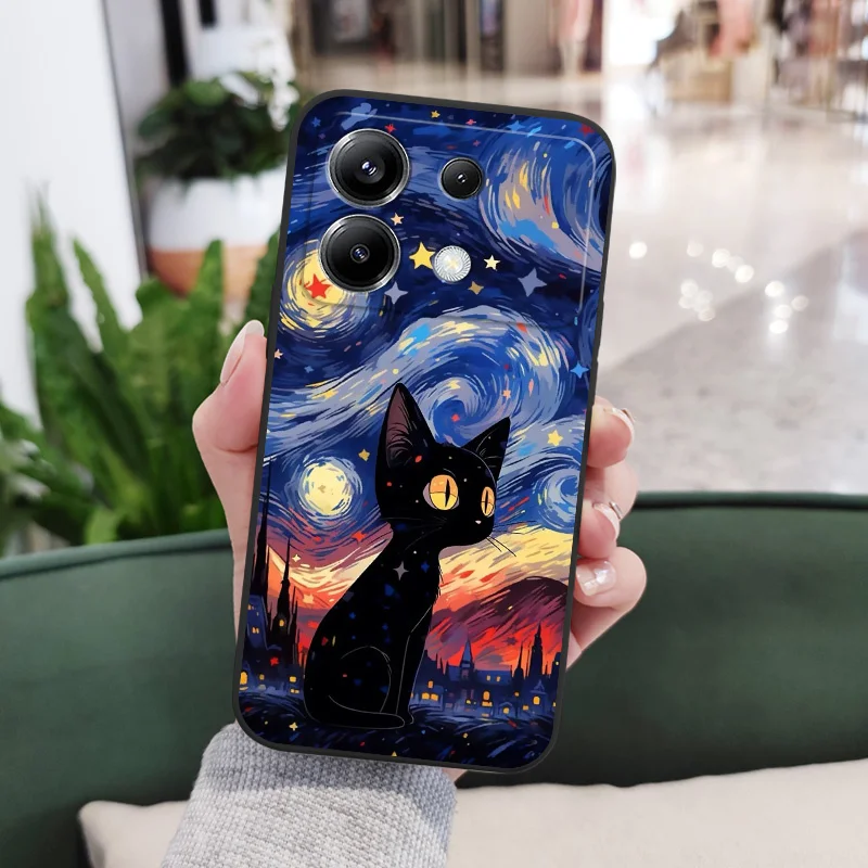 Star Cat Silicone Phone Case - Stylish & Durable Cover