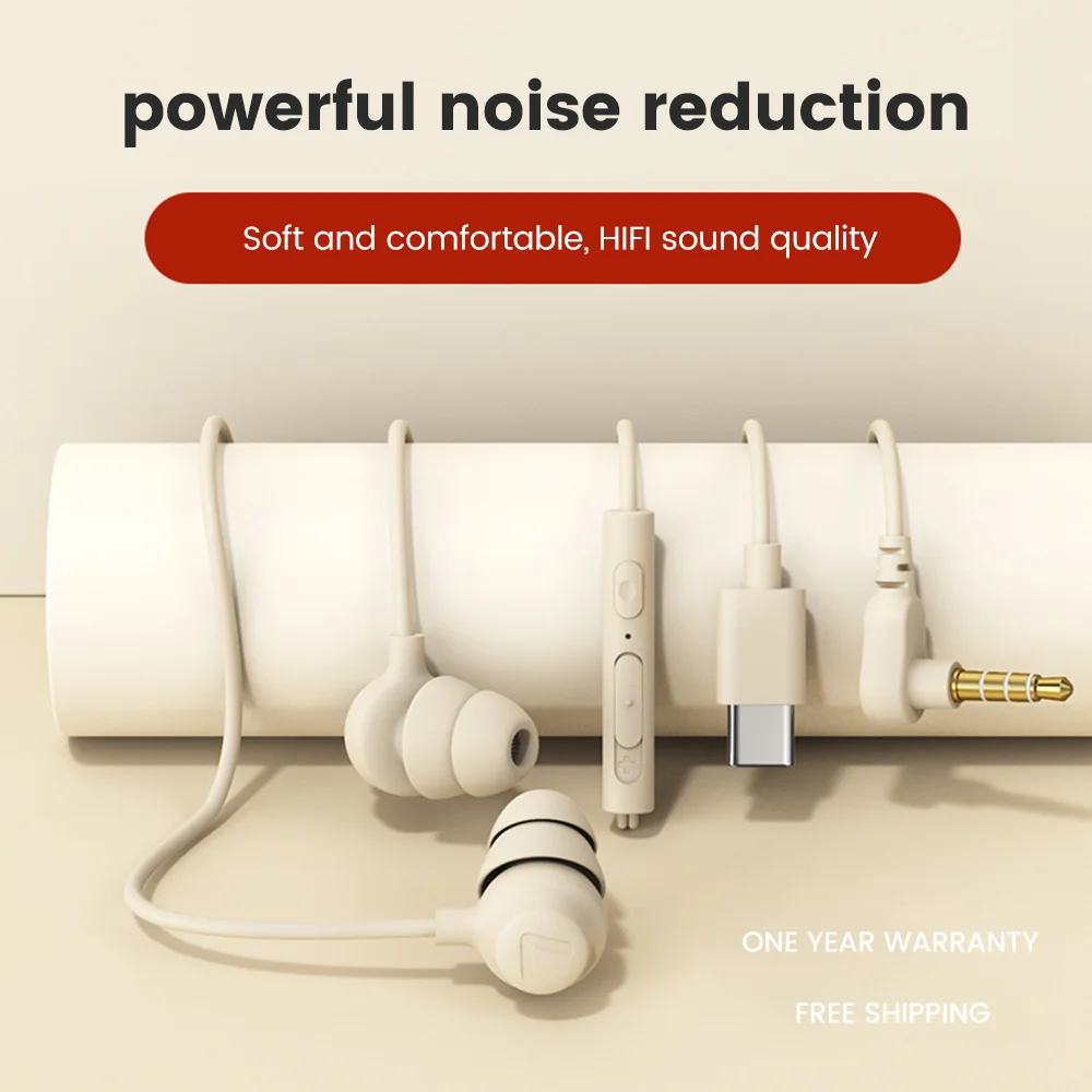 Auricolari cablati a gomito da 3.5mm cuffie per dormire vivavoce In Silicone auricolari audio HiFi cuffie di controllo In linea In-ear con microfono - Image 2