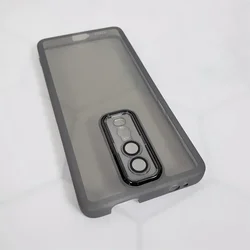 Premium Soft Clear Silicone Acrylic Lens Protector Phone Case for Redmi K20Pro Premium (Transparent Black)