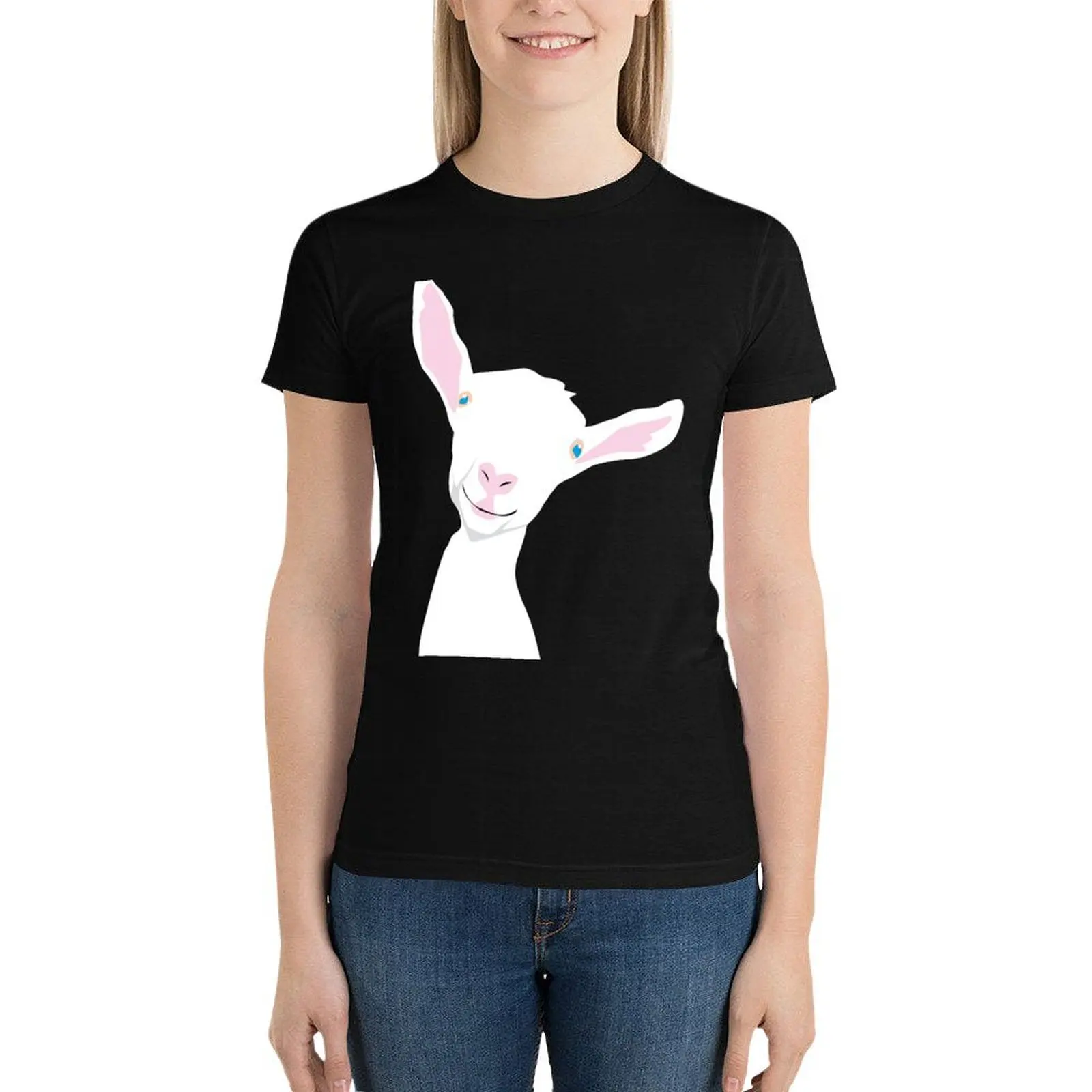 Goat T-Shirt Blouse summer top cute tops graphics Women's tee shirt