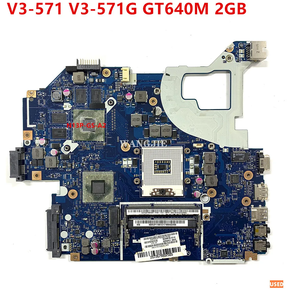 

NBRZP11001 Laptop Motherboard For Acer Aspire V3-571 V3-571G NB.RZP11.001 Q5WVH LA-7912P GT640M 2GB GPU 100% Working