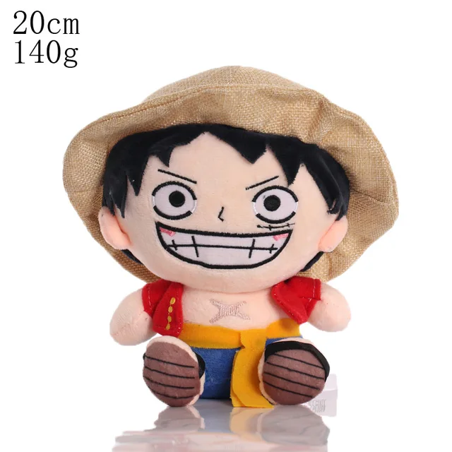 Anime Dragon Ball Goku Stuffed Soft Dolls Cartoon One Piece Luffy Plush Kawaii 20-28cm Pillow Toys Children's  Gifts