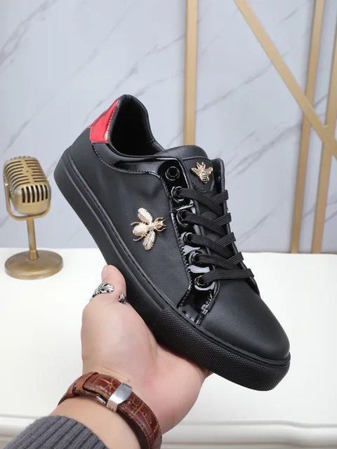 High-Top Men's Top Genuine Leather Sports Shoes Luxury Fashion Lace-Up Shoes Sneaker Running Shoes