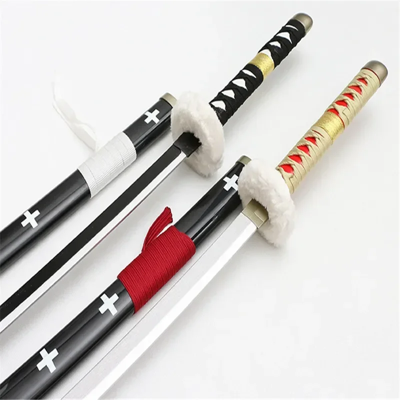 Newest Cosplay Trafalgar Law Purple Style Katana Weapon Sword Role Playing Trafalgar D Water Law 104cm Wood Model 6