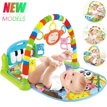 Baby Activity Gym Music Rack Early Education Toy Gifts Newborn 0-36 Months Piano Keyboard Infant Crawling Blanket Pedal Play Mat 1