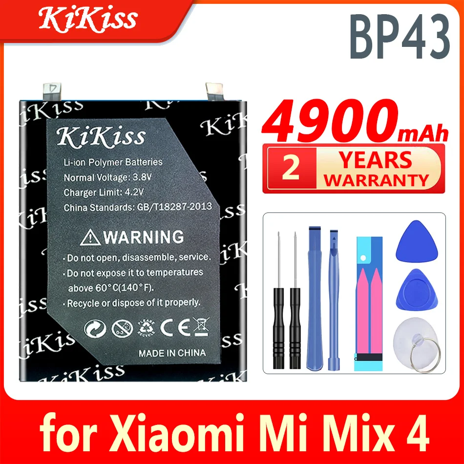 

KiKiss BP43 Battery for Xiaomi Mi Mix 4, Mix4 ,Mobile Phone High Capacity Batteries, 4900mAh