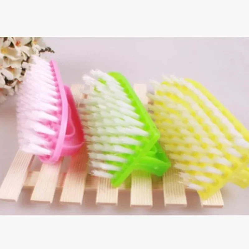 

1 Pcs Multi-functional Cleaning Washing Flexible Scrub Brush Hand-held Plastic Soft Hair Bathroom Laundry Brush Cleaning Tools