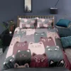 Cartoon Cat Duvet Cover Set Cartoon Animal Print Bedding Set With Pillowcase 2/3pcs Comforter Cover For Bedroom Decor 3
