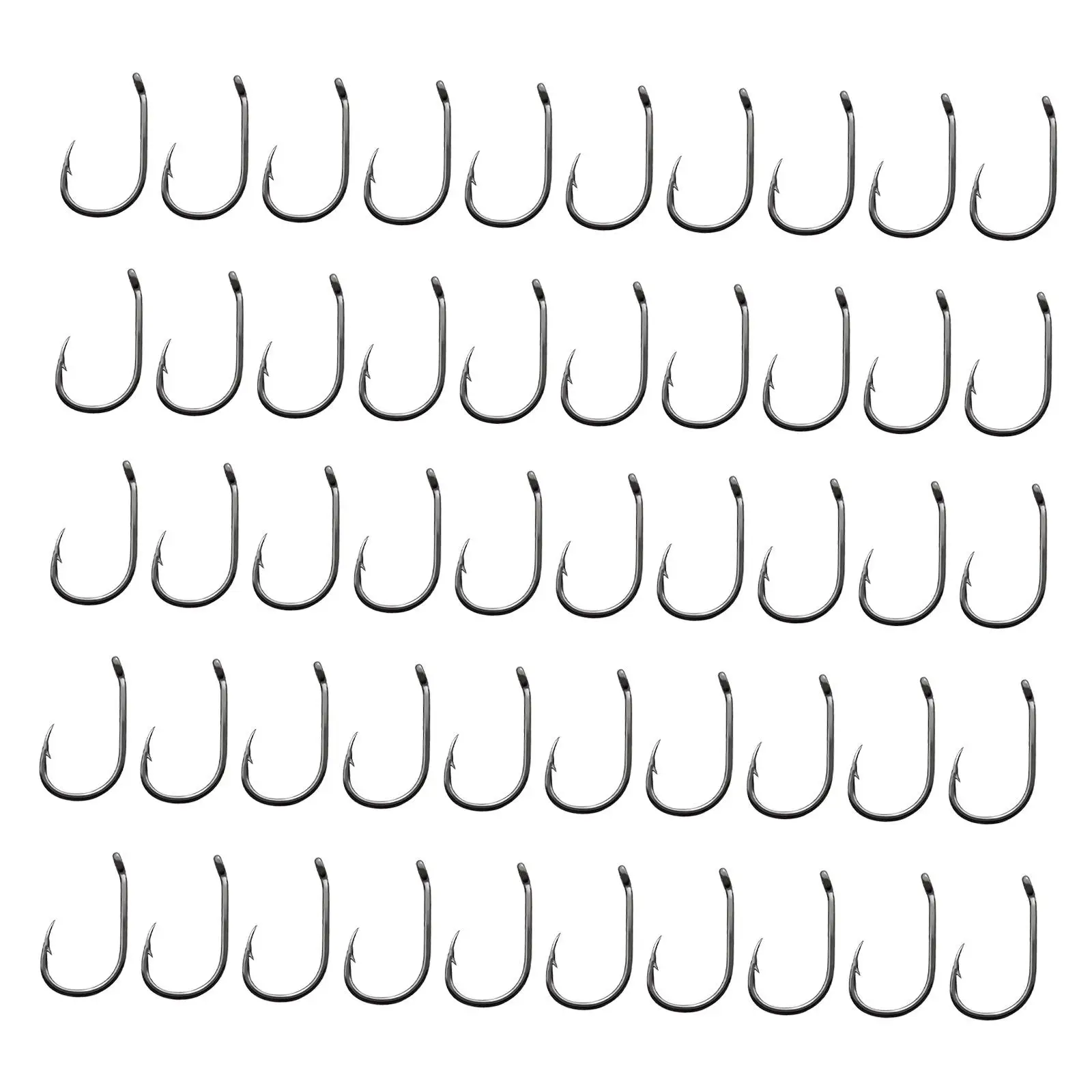 50x Barb Curved Fly Fishing Hooks for Fishing Lures Sea Fishing Tackle Hooks Fly Hooks for Sports Freshwater Saltwater Outdoor