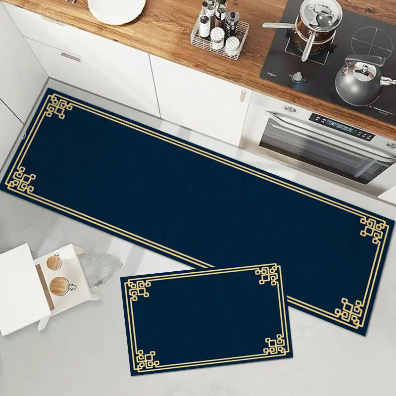 Felpudo antideslizante para cocina, alfombra larga antiincrustante para