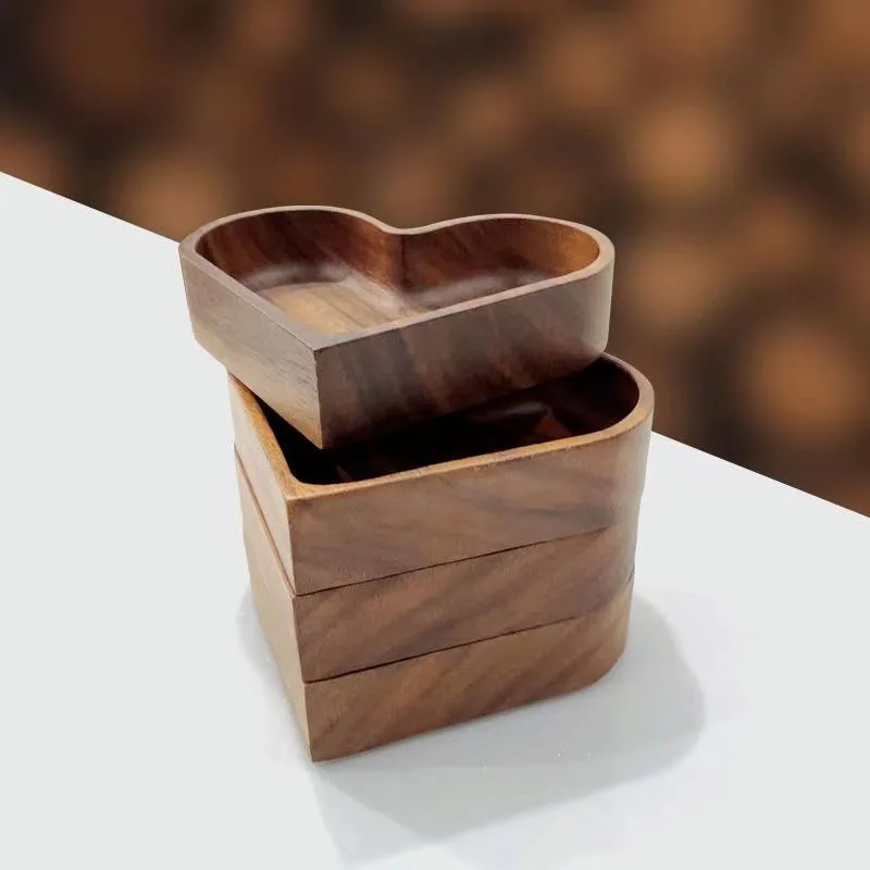 Heart Shaped Plates Dessert Trays Sushi Serving Tray Candy Dishes Decorative Wooden Pallets Decorate Valentines Day Candy Dish 3