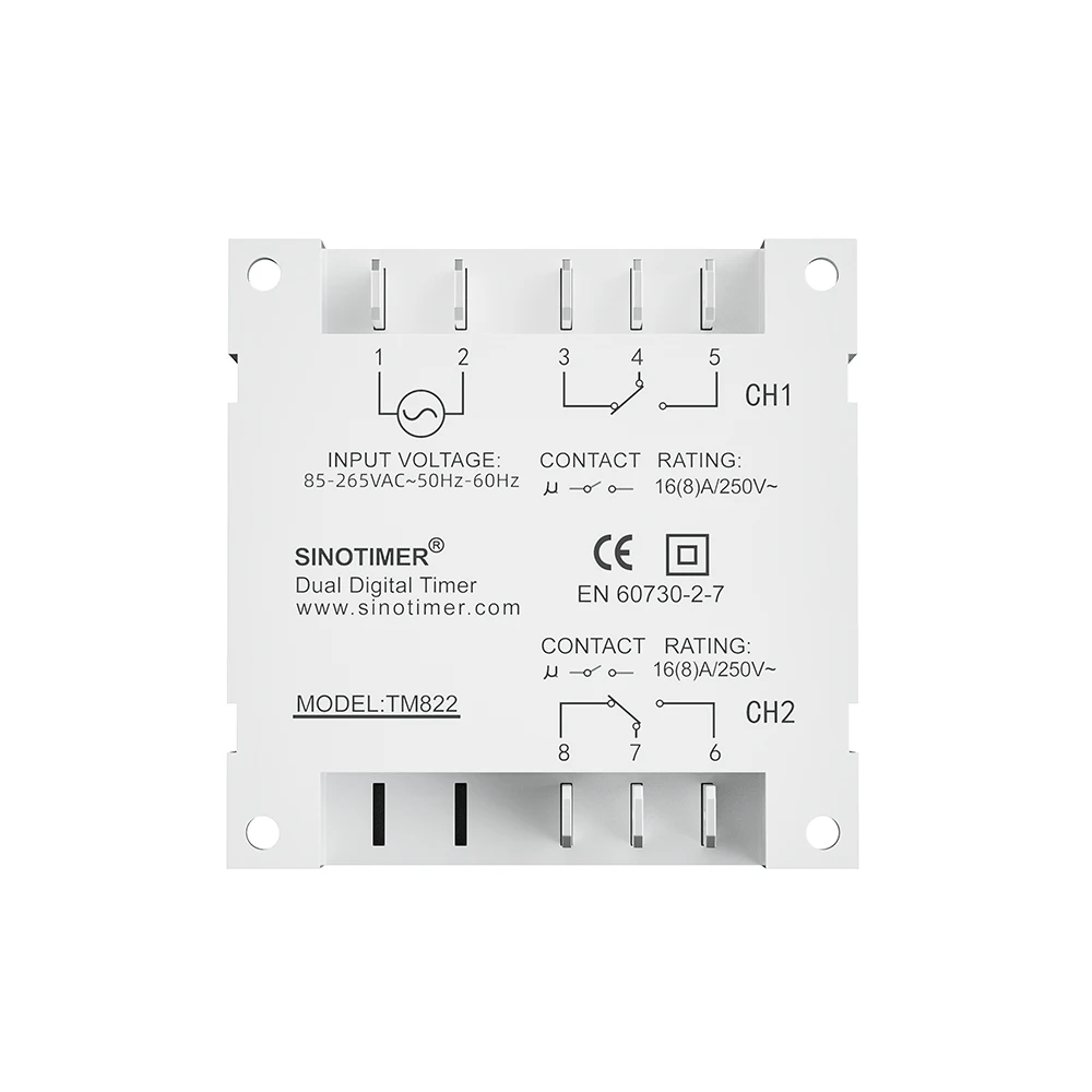 Two Groups Output Separate Control 7 Days Weekly Programmable 2 Channels Timer Switch Time Min. 1 Second Interval Clock 3