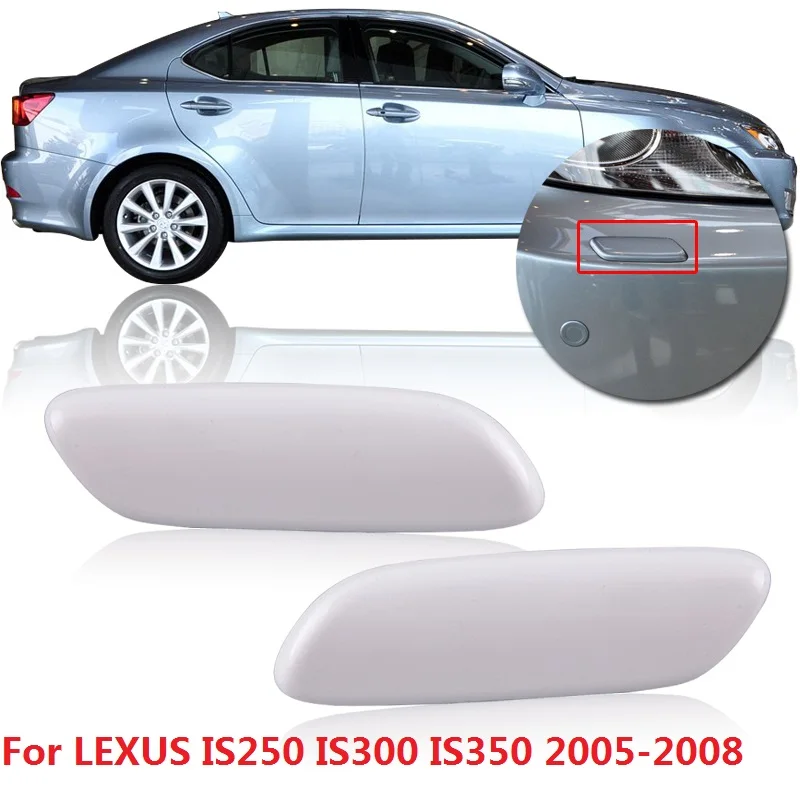 CAPQX 2PCS Headlight Washer Nozzle Cover Head lamp Head Light Washer