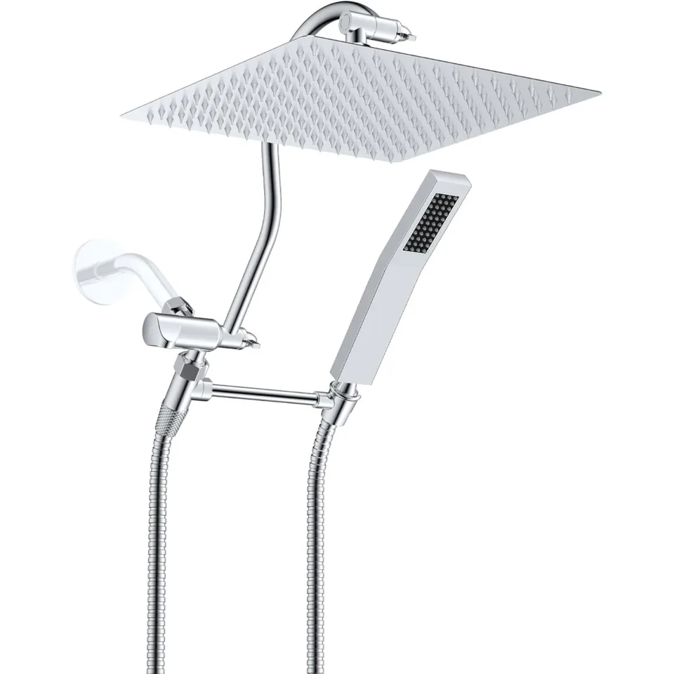 12 Inch High Pressure Rainfall Shower Head Combo