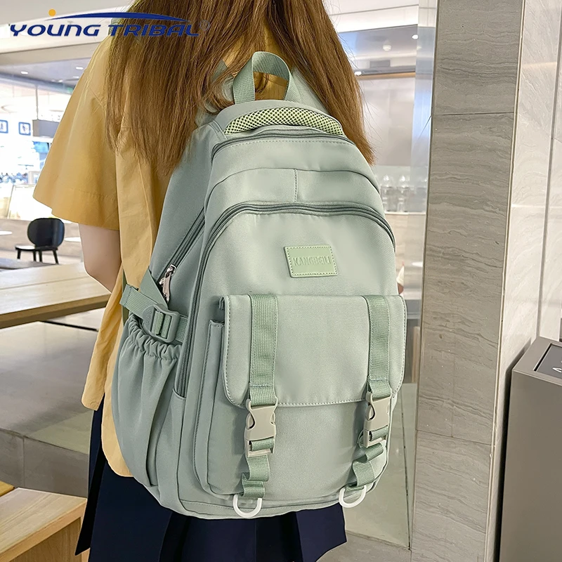 Students Waterproof Nylon Backpack for Women Multi Pocket Travel Backpacks  Female School Bag for Teenage Girls Back To School - AliExpress